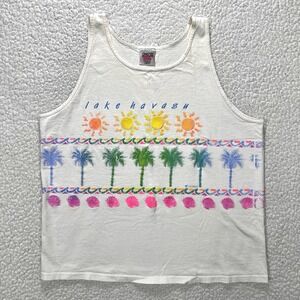VTG 1991 Lake Havasu Tank Top Men's L 42-44 USA Oneita Power-T 90s